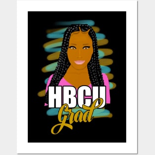 HBCU Grad Long Braids Posters and Art